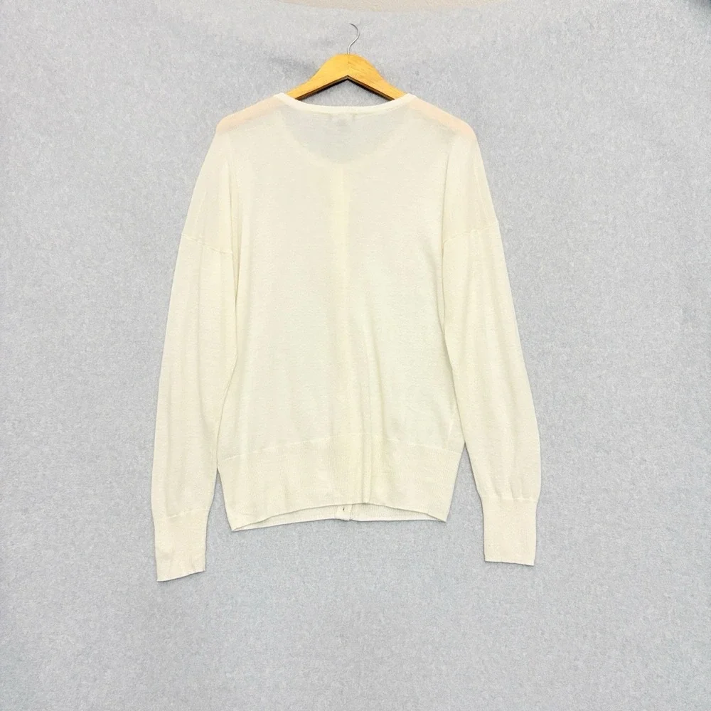 UNIVERSAL STANDARD City Merino Wool Cardigan Sweater Ivory Women's Size XS-10/12